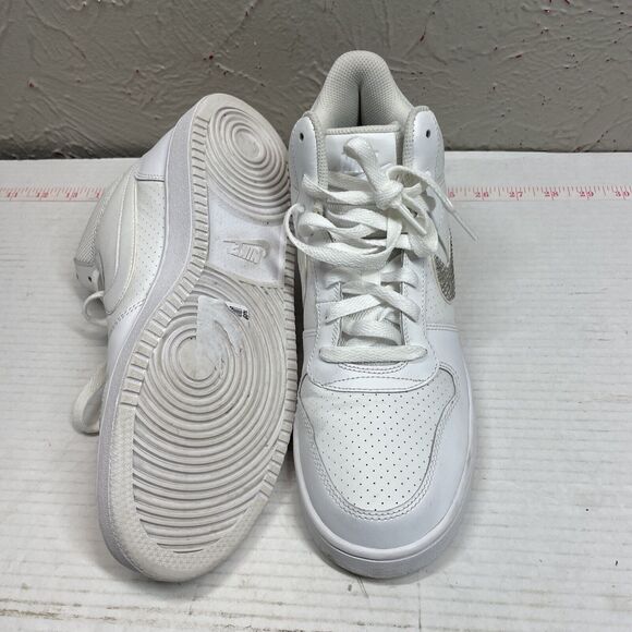 Nike Court Borough Mid Leather Trainers 844906-110 Triple Size‎ 9.5 Rhinestones - Picture 5 of 5